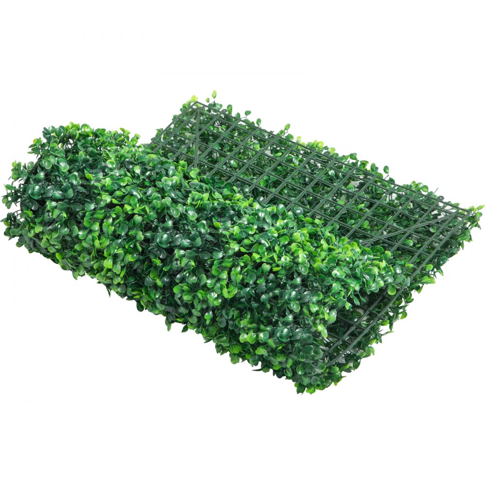 VEVOR 12PCS 24\"x16\" Grass Wall Panels for 32 SQ Feet, Boxwood Hedge Wall Panels, Artificial Grass Backdrop Wall 1.6\", Privacy Hedge Screen UV Protected for Outdoor Indoor Garden Fence Backyard