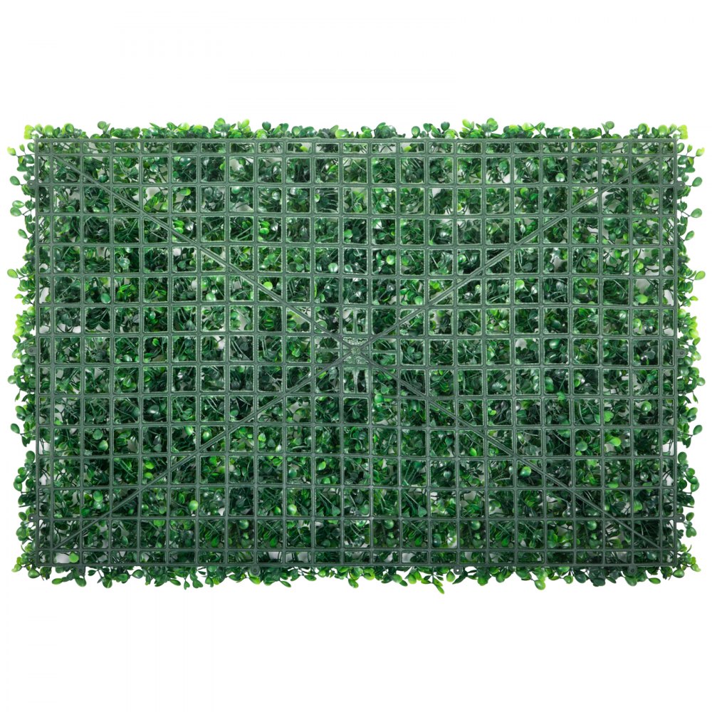 VEVOR 12PCS 24\"x16\" Grass Wall Panels for 32 SQ Feet, Boxwood Hedge Wall Panels, Artificial Grass Backdrop Wall 1.6\", Privacy Hedge Screen UV Protected for Outdoor Indoor Garden Fence Backyard