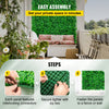 VEVOR Artificial Boxwood Panel UV 24pcs Boxwood Hedge Wall Panels Artificial Grass Backdrop Wall 10\" X 10\" 4 cm Green Grass Wall, Fake Hedge for Decor Privacy Fence Indoor, Outdoor Garden Backyard