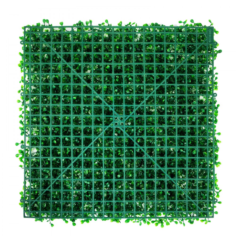 VEVOR Artificial Boxwood Panel UV 24pcs Boxwood Hedge Wall Panels Artificial Grass Backdrop Wall 10\" X 10\" 4 cm Green Grass Wall, Fake Hedge for Decor Privacy Fence Indoor, Outdoor Garden Backyard