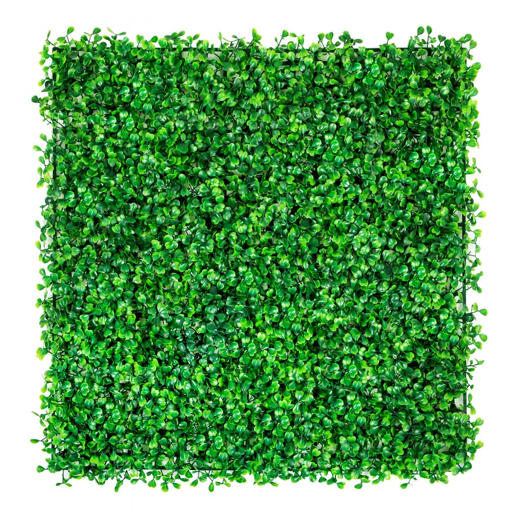 VEVOR Artificial Boxwood Panel UV 24pcs Boxwood Hedge Wall Panels Artificial Grass Backdrop Wall 10\" X 10\" 4 cm Green Grass Wall, Fake Hedge for Decor Privacy Fence Indoor, Outdoor Garden Backyard