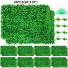 VEVOR Artificial Boxwood Panel UV 24pcs Boxwood Hedge Wall Panels Artificial Grass Backdrop Wall 24\" X 16\" 4 cm Green Grass Wall, Fake Hedge for Decor Privacy Fence Indoor, Outdoor Garden Backyard