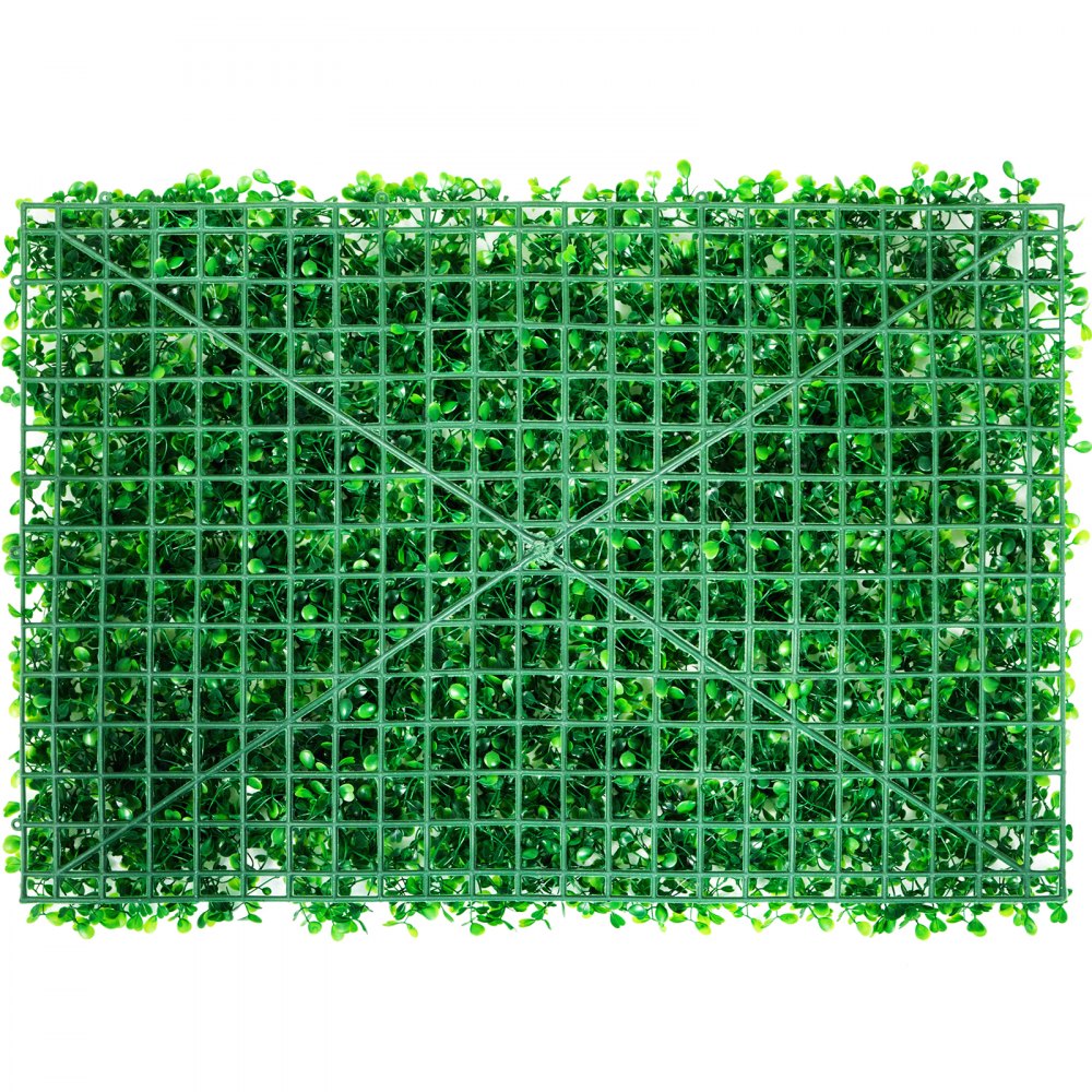 VEVOR Artificial Boxwood Panel UV 4pcs Boxwood Hedge Wall Panels Artificial Grass Backdrop Wall 24X16\" 4 cm Green Grass Wall Fake Hedge for Decor Privacy Fence Indoor Outdoor Garden Backyard