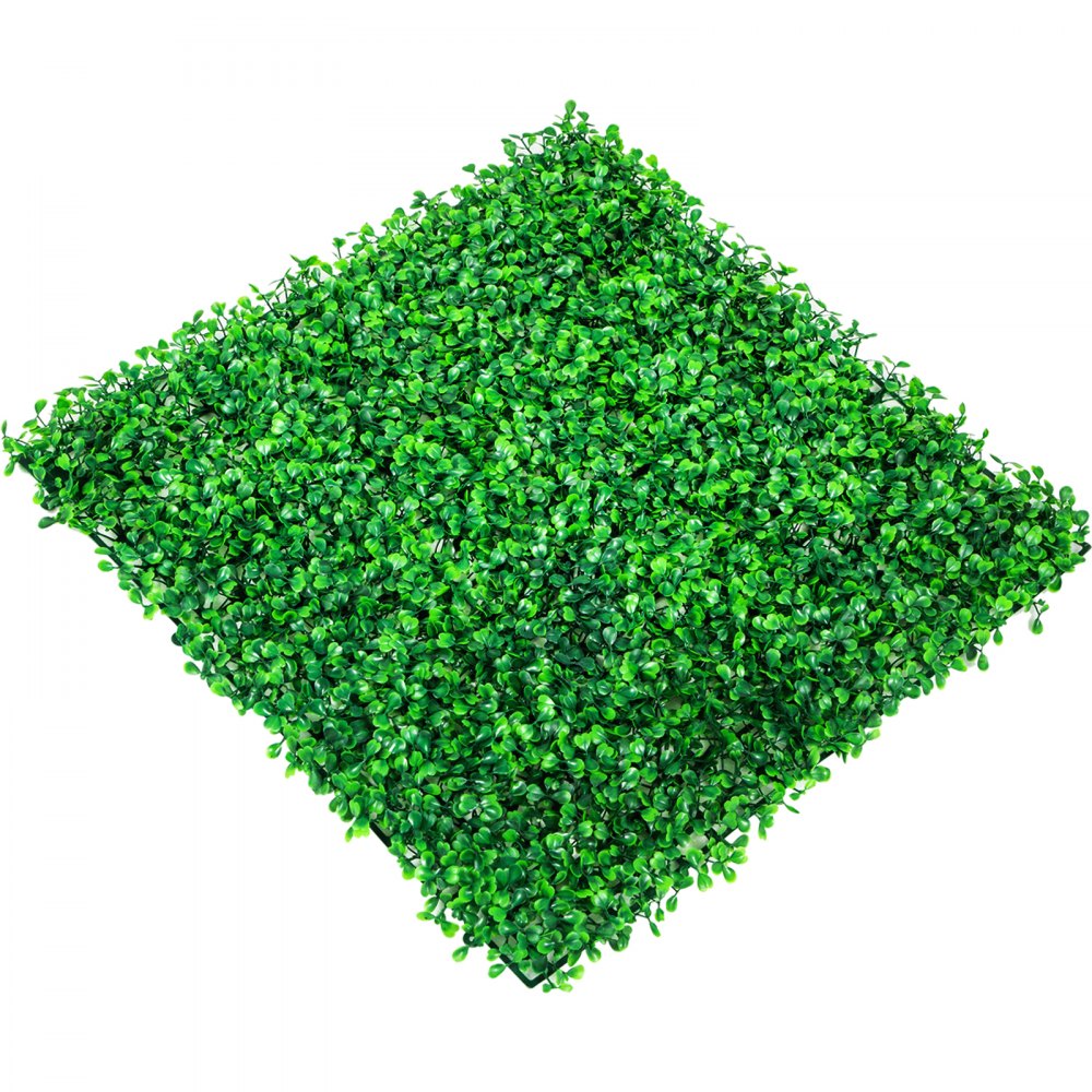 VEVOR Artificial Boxwood Panel UV 6pcs Boxwood Hedge Wall Panels, Artificial Grass Backdrop Wall 20\" X 20\" 4 cm Green Grass Wall, Fake Hedge for Decor Privacy Fence Indoor, Outdoor Garden Backyard