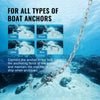 VEVOR Boat Anchor Chain, 5/16" x 20', 2373 lbs. WLL/7120 lbs. BS, Galvanized Steel Marine Grade Anchor Lead Chain with Dual Lock Ring Shackles for Boats, Deck, Fishing, Works with Different Anchors