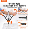 VEVOR Rivet Nut Tool, 16 inch Rivnut Tool Kit with 13PCS Metric and SAE Mandrels, 186PCS Rivet Nuts, Semi-auto Retraction, M3, M4, M5, M6, M8, M10, M12, 1/4-20, 5/16-18, 3/8-16, 1/2-13, 8-32, 10-24