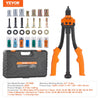 VEVOR Rivet Nut Tool, 14 in Rivnut Tool Kit with 7 PCS Metric and SAE Mandrels, 70 PCS Assorted Rivet Nuts, 10-24, 1/4-20, M6, 5/16-18, M8, 3/8-16, M10, With Rugged Carrying Case, for DIY, Repairs