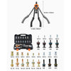 VEVOR Rivet Nut Tool Kit, 17-Inch Rivnut Tool Kit, with 13 Mandrels and 130 Nuts, Metric and SAE Size M3, M4, M5, M6, M8, M10, M12, 1/2-13, 8-32, 10-24, 1/4-20, 5/16-18, 3/8-16 UNC, a Carrying Case