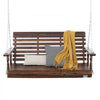 VEVOR Wooden Porch Swing 4.5 ft, Patio bench swing for Courtyard & Garden, Upgraded 880 lbs Strong Load Capacity, Heavy Duty Swing Chair Bench with Hanging Chains for Outdoors, Carbonized Brown