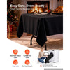 VEVOR Rectangular Tablecloths, 60 x 102 in 12 Pack, Black Polyester Covers, for Party Wedding Banquet Festival, Washable, Reusable Table Cloth with Brushed Fabric, Neat Hems, Smooth Drape