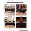 VEVOR Rectangular Tablecloths, 60 x 102 in 12 Pack, Black Polyester Covers, for Party Wedding Banquet Festival, Washable, Reusable Table Cloth with Brushed Fabric, Neat Hems, Smooth Drape