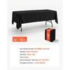 VEVOR Rectangular Tablecloths, 60 x 102 in 12 Pack, Black Polyester Covers, for Party Wedding Banquet Festival, Washable, Reusable Table Cloth with Brushed Fabric, Neat Hems, Smooth Drape