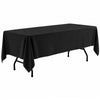 VEVOR Rectangular Tablecloths, 60 x 102 in 12 Pack, Black Polyester Covers, for Party Wedding Banquet Festival, Washable, Reusable Table Cloth with Brushed Fabric, Neat Hems, Smooth Drape