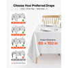 VEVOR Rectangular Tablecloths, 60 x 102 in 10 Pack, White Polyester Covers, for Party Wedding Banquet Festival, Washable, Reusable Table Cloth with Brushed Fabric, Neat Hems, Smooth Drape