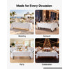 VEVOR Rectangular Tablecloths, 60 x 102 in 6 Pack, White Polyester Covers, for Party Wedding Banquet Festival, Washable, Reusable Table Cloth with Brushed Fabric, Neat Hems, Smooth Drape