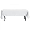 VEVOR Rectangular Tablecloths, 60 x 102 in 6 Pack, White Polyester Covers, for Party Wedding Banquet Festival, Washable, Reusable Table Cloth with Brushed Fabric, Neat Hems, Smooth Drape