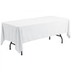 VEVOR Rectangular Tablecloths, 60 x 102 in 6 Pack, White Polyester Covers, for Party Wedding Banquet Festival, Washable, Reusable Table Cloth with Brushed Fabric, Neat Hems, Smooth Drape