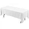VEVOR Rectangular Tablecloths, 60 x 102 in 12 Pack, White Polyester Covers, for Party Wedding Banquet Festival, Washable, Reusable Table Cloth with Brushed Fabric, Neat Hems, Smooth Drape