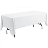 VEVOR Rectangular Tablecloths, 60 x 102 in 12 Pack, White Polyester Covers, for Party Wedding Banquet Festival, Washable, Reusable Table Cloth with Brushed Fabric, Neat Hems, Smooth Drape
