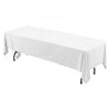 VEVOR Rectangular Tablecloths, 70 x 120 in 6 Pack, White Polyester Covers, for Party Wedding Banquet Festival, Washable, Reusable Table Cloth with Brushed Fabric, Neat Hems, Smooth Drape