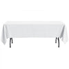 VEVOR Rectangular Tablecloths, 70 x 120 in 6 Pack, White Polyester Covers, for Party Wedding Banquet Festival, Washable, Reusable Table Cloth with Brushed Fabric, Neat Hems, Smooth Drape