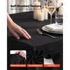 VEVOR Rectangular Tablecloths, 70 x 120 in 6 Pack, Black Polyester Covers, for Party Wedding Banquet Festival, Washable, Reusable Table Cloth with Brushed Fabric, Neat Hems, Smooth Drape