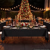 VEVOR Rectangular Tablecloths, 70 x 120 in 6 Pack, Black Polyester Covers, for Party Wedding Banquet Festival, Washable, Reusable Table Cloth with Brushed Fabric, Neat Hems, Smooth Drape