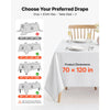 VEVOR Rectangular Tablecloths, 70 x 120 in 10 Pack, White Polyester Covers, for Party Wedding Banquet Festival, Washable, Reusable Table Cloth with Brushed Fabric, Neat Hems, Smooth Drape