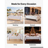 VEVOR Rectangular Tablecloths, 70 x 120 in 10 Pack, White Polyester Covers, for Party Wedding Banquet Festival, Washable, Reusable Table Cloth with Brushed Fabric, Neat Hems, Smooth Drape