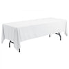 VEVOR Rectangular Tablecloths, 70 x 120 in 10 Pack, White Polyester Covers, for Party Wedding Banquet Festival, Washable, Reusable Table Cloth with Brushed Fabric, Neat Hems, Smooth Drape