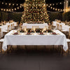 VEVOR Rectangular Tablecloths, 90 x 132 in 6 Pack, White Polyester Covers, for Party Wedding Banquet Festival, Washable, Reusable Table Cloth with Brushed Fabric, Neat Hems, Smooth Drape