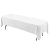VEVOR Rectangular Tablecloths, 90 x 132 in 6 Pack, White Polyester Covers, for Party Wedding Banquet Festival, Washable, Reusable Table Cloth with Brushed Fabric, Neat Hems, Smooth Drape
