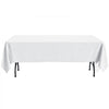 VEVOR Rectangular Tablecloths, 90 x 132 in 6 Pack, White Polyester Covers, for Party Wedding Banquet Festival, Washable, Reusable Table Cloth with Brushed Fabric, Neat Hems, Smooth Drape