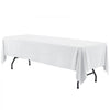 VEVOR Rectangular Tablecloths, 90 x 132 in 6 Pack, White Polyester Covers, for Party Wedding Banquet Festival, Washable, Reusable Table Cloth with Brushed Fabric, Neat Hems, Smooth Drape