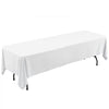 VEVOR Rectangular Tablecloths, 90 x 132 in 6 Pack, White Polyester Covers, for Party Wedding Banquet Festival, Washable, Reusable Table Cloth with Brushed Fabric, Neat Hems, Smooth Drape