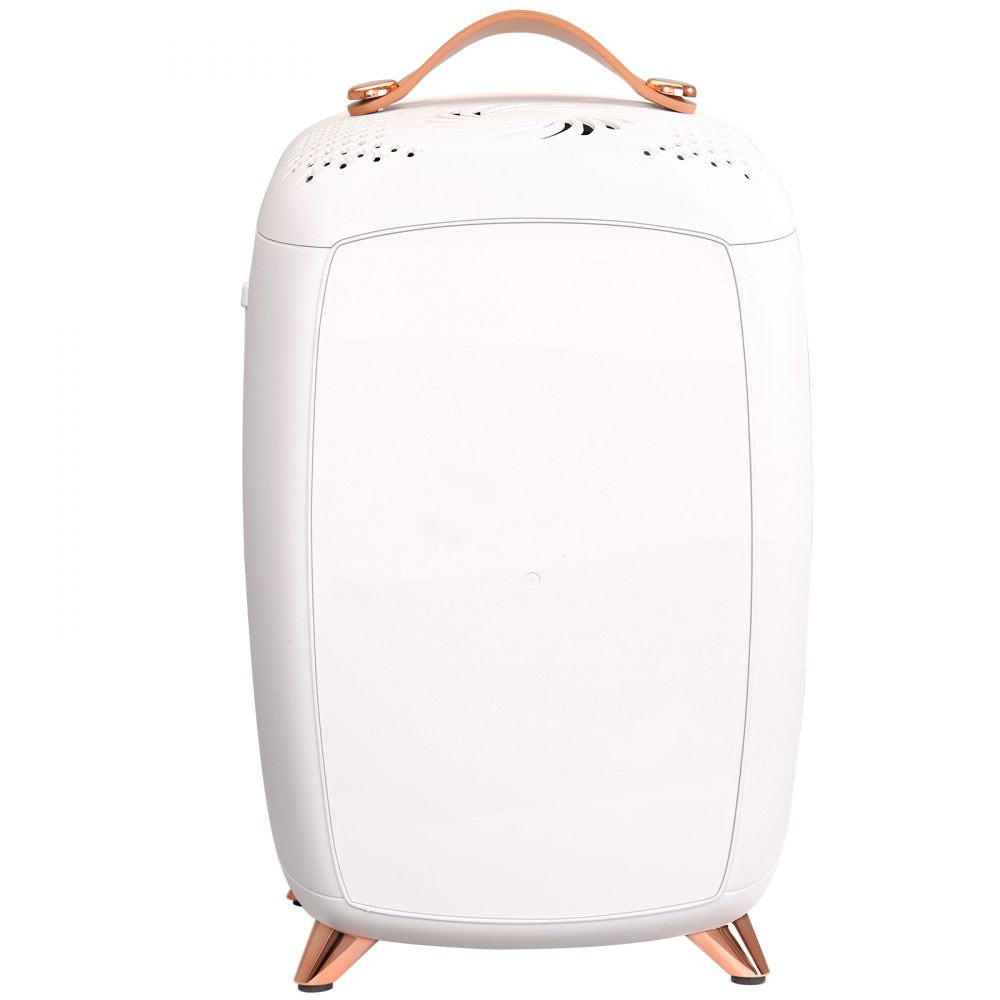Vevor Mini Fridge for Bedroom, 6L Luxury Skin Care Fridges with Mirror and LED Light, AC/DC Cosmetic Fridge for Office Dorm Car, Small Makeup Refrigerator for Beauty Face Mask Beverage Chill, White