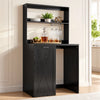VEVOR Coffee Bar Cabinet with Mini Fridge Space, 69"H, Storage & Outlet, for Home, Kitchen, Living Room, Liquor Wine Cabinets, Beverage Station with Door, 2 Adjustable Shelves, Multi-Tier Storage