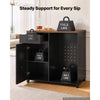 VEVOR Coffee Bar Cabinet with Mini Fridge Space, 39"W, Storage & Outlet, for Home, Kitchen, Living Room, Liquor Wine Beverage Station with Drawer, Door, Adjustable Shelf and Spacious Countertop