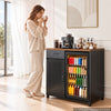 VEVOR Coffee Bar Cabinet with Mini Fridge Space, 39"W, Storage & Outlet, for Home, Kitchen, Living Room, Liquor Wine Beverage Station with Drawer, Door, Adjustable Shelf and Spacious Countertop
