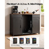 VEVOR Coffee Bar Cabinet with Mini Fridge Space, 53"W, Storage & Outlet, for Home, Kitchen, Living Room, Liquor Wine Beverage Station with 2 Drawers, 2 Doors, Adjustable Shelves, Countertop Storage