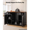 VEVOR Coffee Bar Cabinet with Mini Fridge Space, 53"W, Storage & Outlet, for Home, Kitchen, Living Room, Liquor Wine Beverage Station with 2 Drawers, 2 Doors, Adjustable Shelves, Countertop Storage