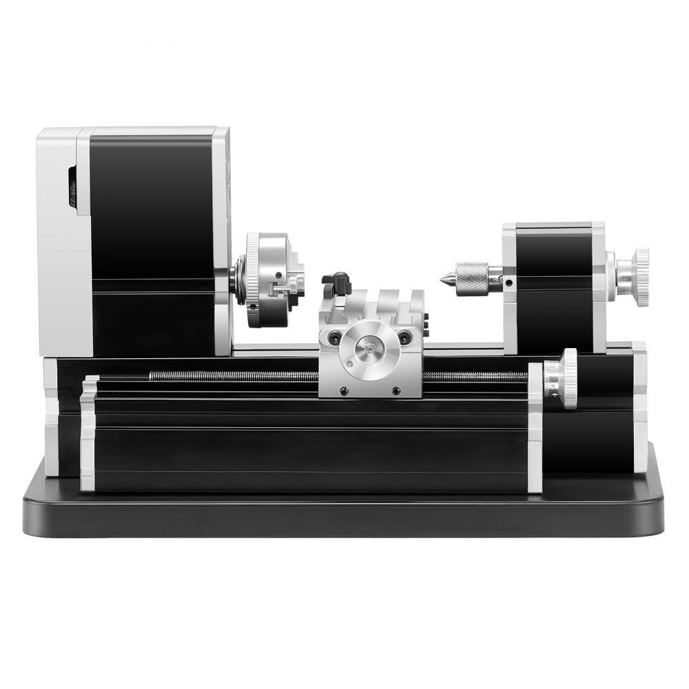 VEVOR Didactical Mini Metal Lathe Machine, 2.76 x 5.12 in, 36W Power Metal Lathe, 20,000 RPM Speed, with 3-jaw Chuck, Aluminum Alloy Handwheel, for Processing Precision Parts Soft Metals Wood Plastics