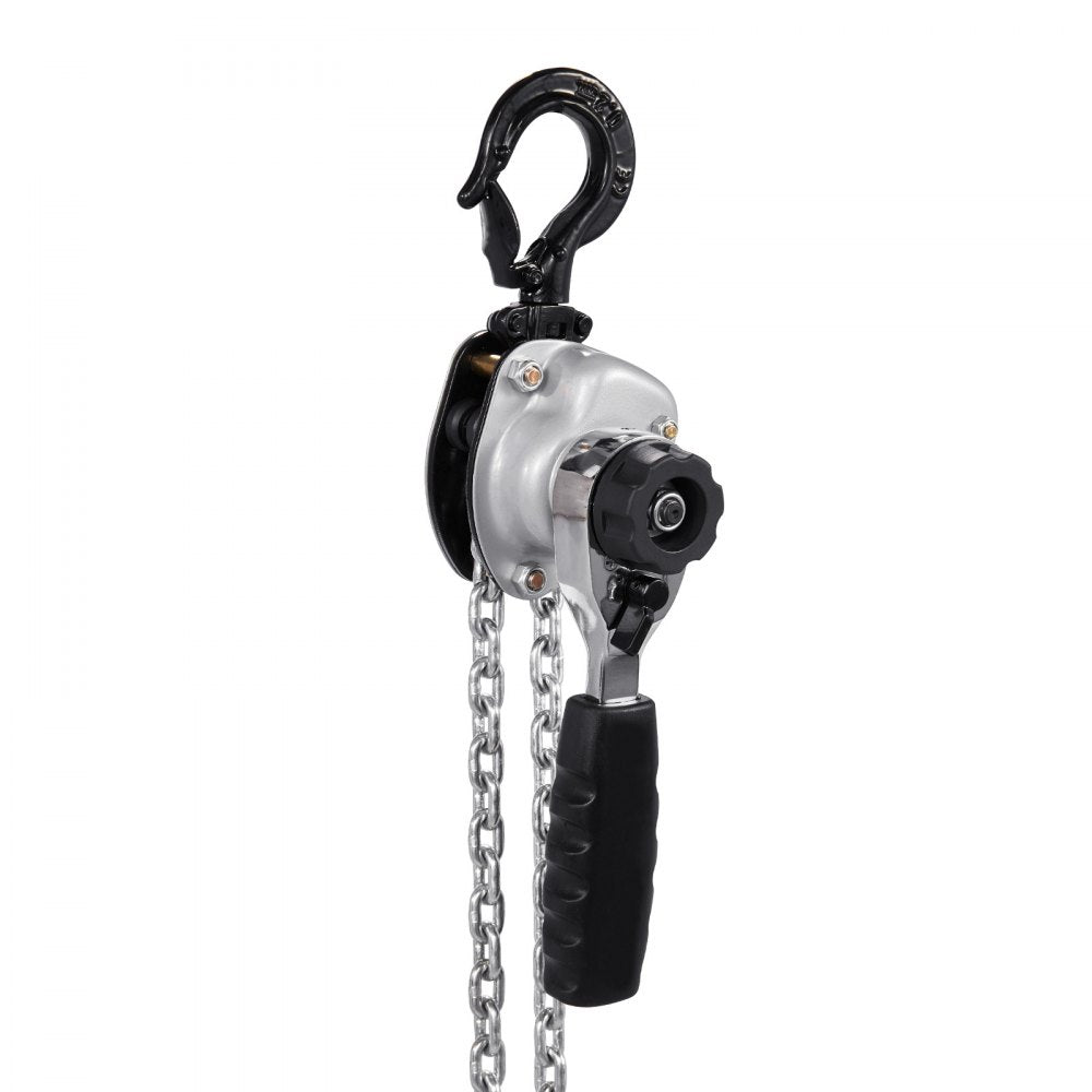 VEVOR Manual Lever Chain Hoist, 1/2T 1100LBS Capacity Heavy Duty Come Along, 20FT Lift G80 Alloy Steel Chain With Dual Pawl Mechanical Brake,360°Rotating Hooks, for Warehouse Construction Garage