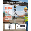 VEVOR Manual Lever Chain Hoist, 1/4T 550LBS Capacity Heavy Duty Come Along, 10FT Lift G80 Alloy Steel Chain With Dual Pawl Mechanical Brake,360°Rotating Hooks, for Warehouse Construction Garage