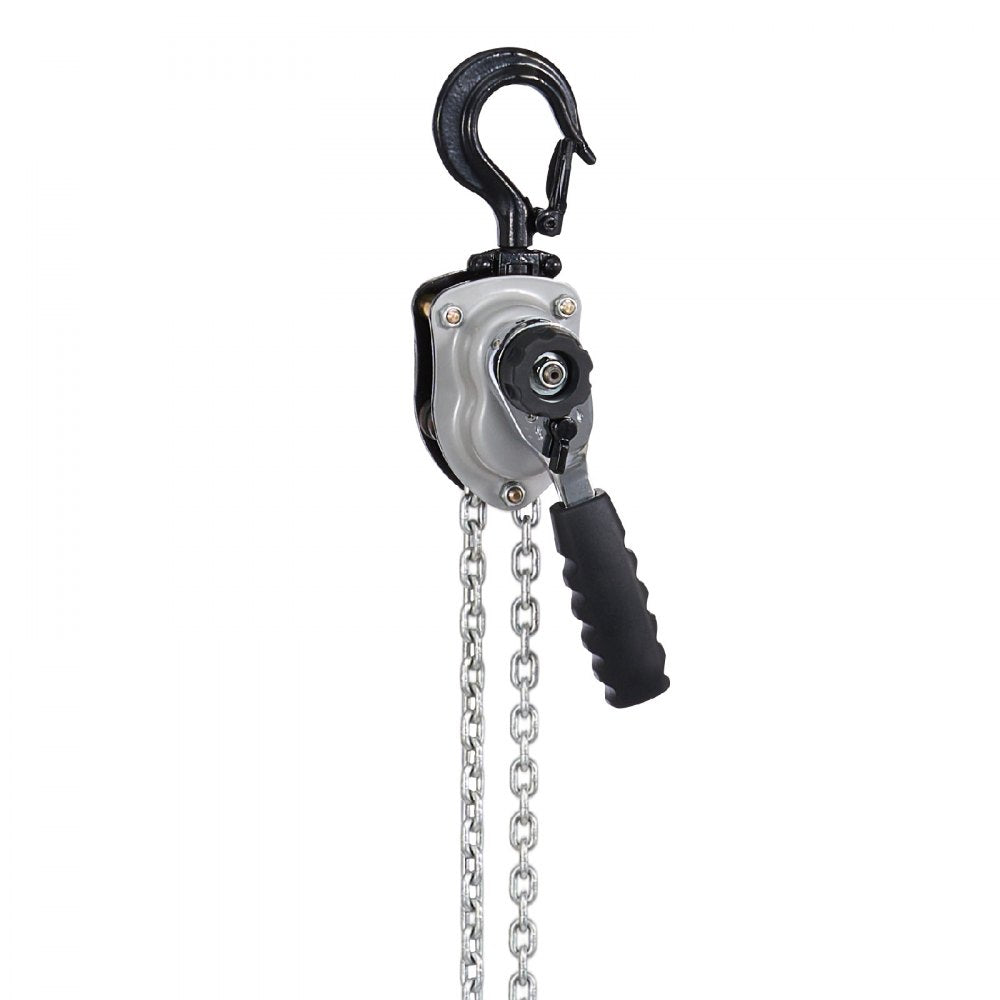 VEVOR Manual Lever Chain Hoist, 1/4T 550LBS Capacity Heavy Duty Come Along, 10FT Lift G80 Alloy Steel Chain With Dual Pawl Mechanical Brake,360°Rotating Hooks, for Warehouse Construction Garage