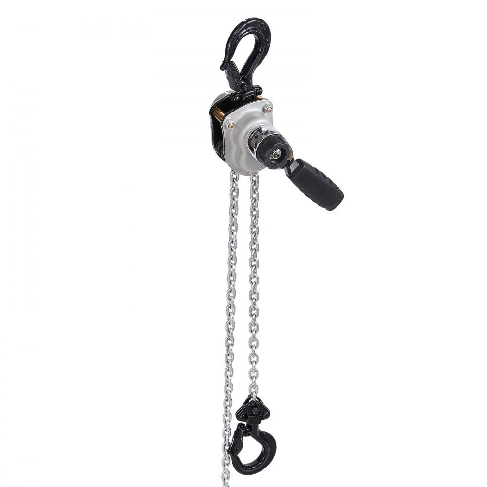 VEVOR Manual Lever Chain Hoist, 1/4T 550LBS Capacity Heavy Duty Come Along, 10FT Lift G80 Alloy Steel Chain With Dual Pawl Mechanical Brake,360°Rotating Hooks, for Warehouse Construction Garage