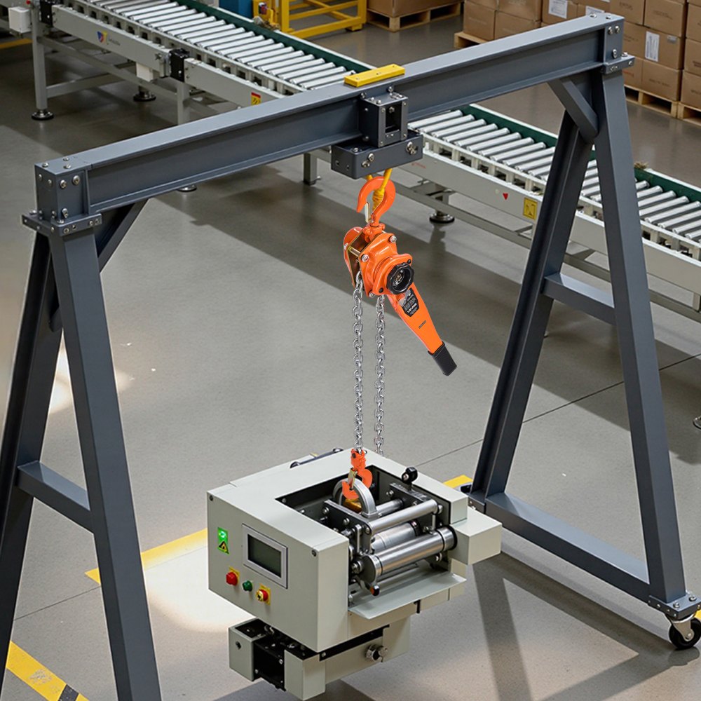 VEVOR Manual Lever Chain Hoist, 3/4T 1650LBS Capacity Heavy Duty Come Along, 10FT Lift G80 Alloy Steel Chain With Dual Pawl Mechanical Brake,360°Rotating Hooks, for Warehouse Construction Garage