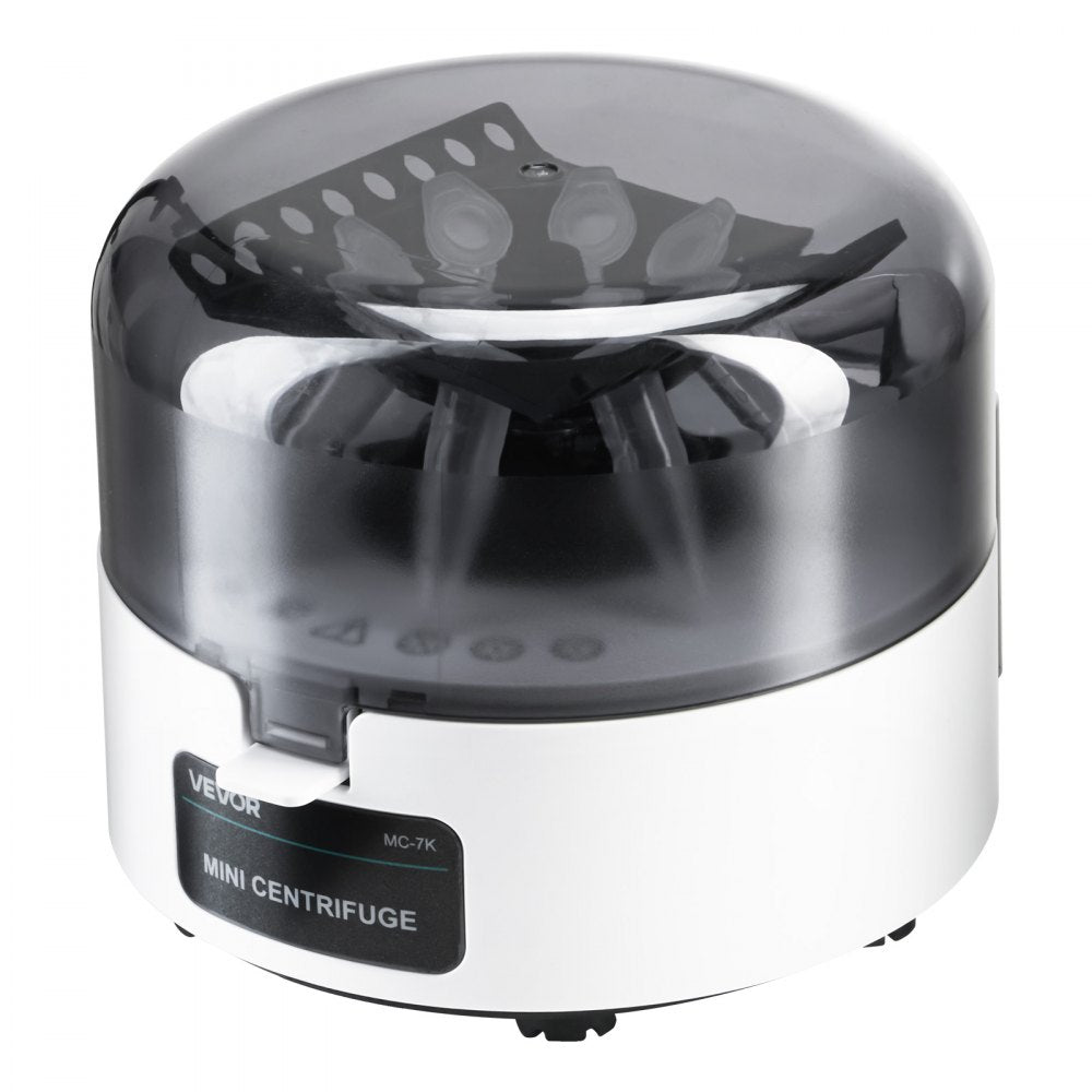 VEVOR Mini Centrifuge Machine, 3013xg RCF Electric Laboratory Centrifuge Machine with 2-in-1 Rotor for 0.2/1.5/2ml Tube Capacity, Fixed Speed 7000r/min, Low Noise, Widely Used in Various Experiments