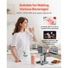 VEVOR Milkshake Maker, 150W Milk Shake Maker Mixer, Single Head Drink Mixer Blender Machine, Dual-Speed Adjustment Milkshake Blender with Stainless Steel Cup, for Home, Kitchen, Bar & Beverage Shop