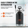 VEVOR Beer Growler Tap System, 128Oz 4L Mini Keg, 304 Stainless Steel Pressurized Beer Growler, Keg Growler with Pressure Display, CO2 Regulator Faucet, Leak-Proof Ring For Draft, Homebrew, Craft Beer